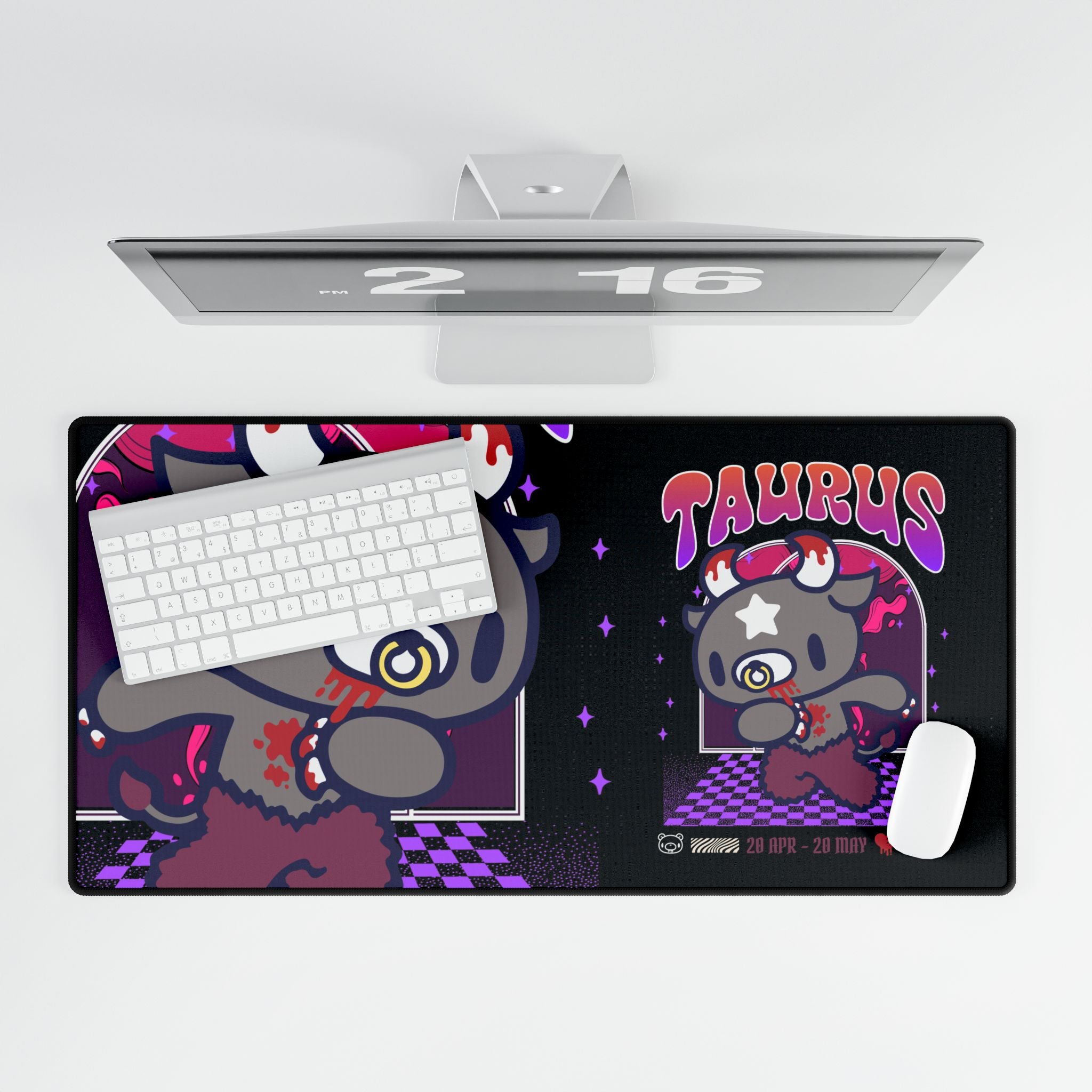 Gloomy Taurus Zodiac Desk Mats